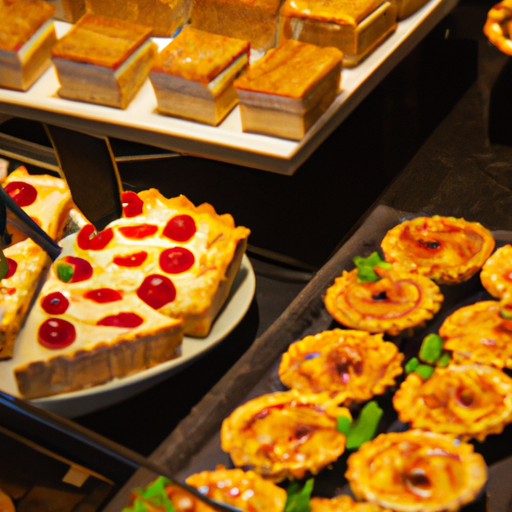 An assortment of sweet treats and desserts such as cakes, cookies, and pastries.